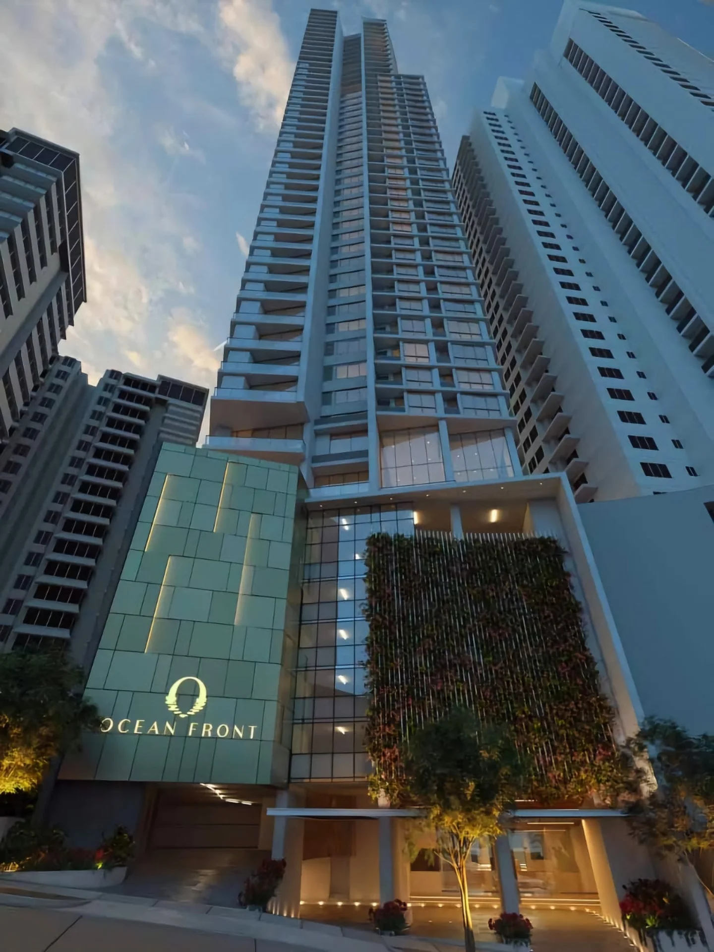 Ocean Front — promotional exterior image of the Paitilla tower and entrance