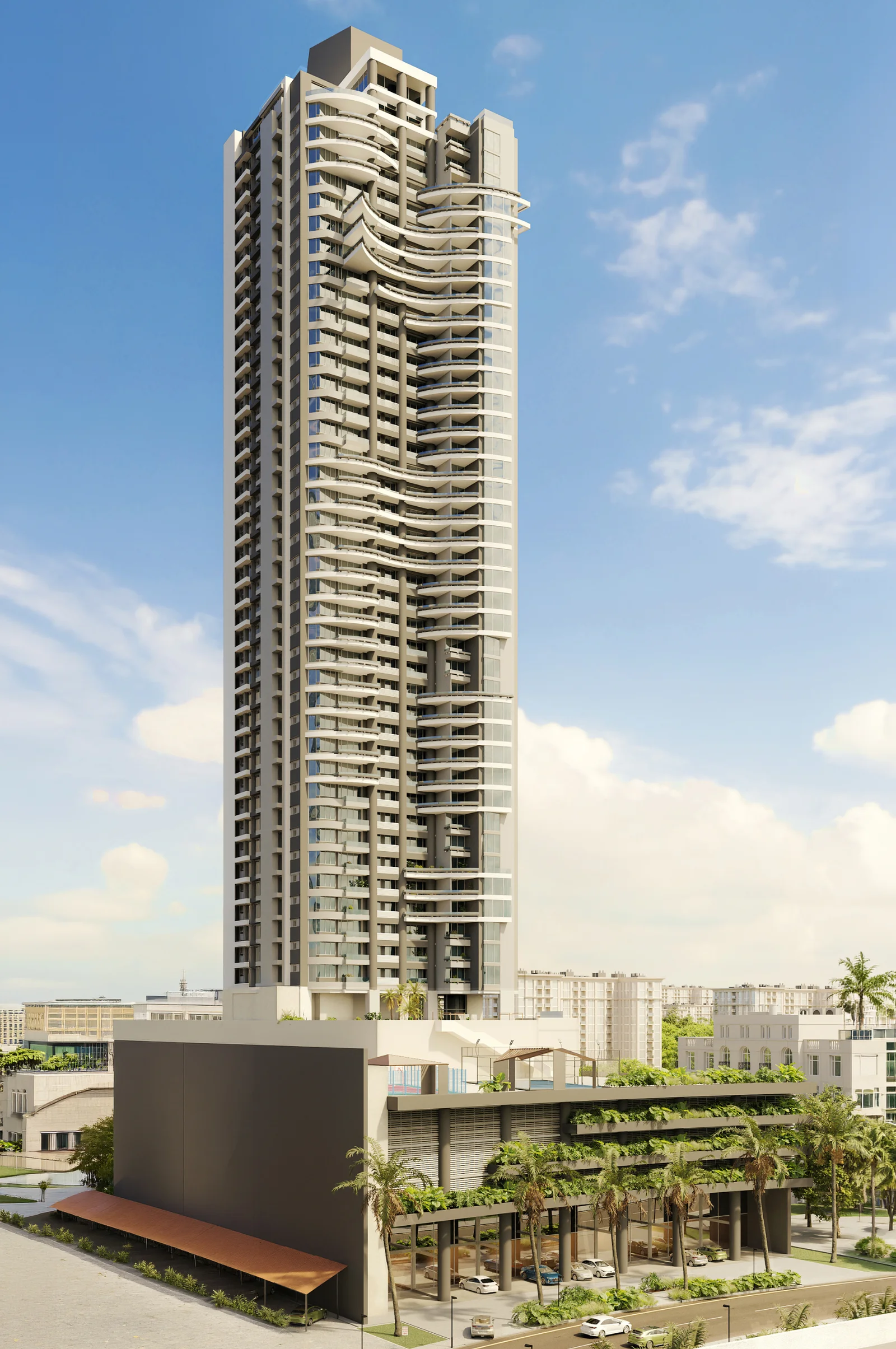Luxor 500 — architectural rendering of the Luxor 500 tower